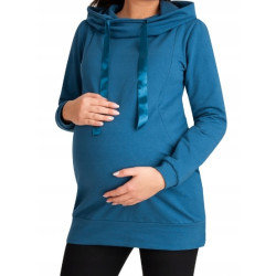 Bluza damska ciążowa do karmienia S/M NIEBIESKA