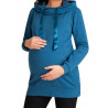 Bluza damska ciążowa do karmienia S/M NIEBIESKA