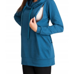 Bluza damska ciążowa do karmienia S/M NIEBIESKA