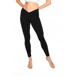 Legginsy DAMSKIE bawełna getry ciążowe XL CZARNE